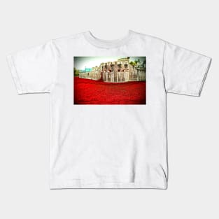 Tower of London Red Poppies Kids T-Shirt